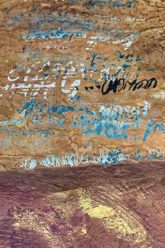 kakemono brun bleu la falaise 4 cath cappeau